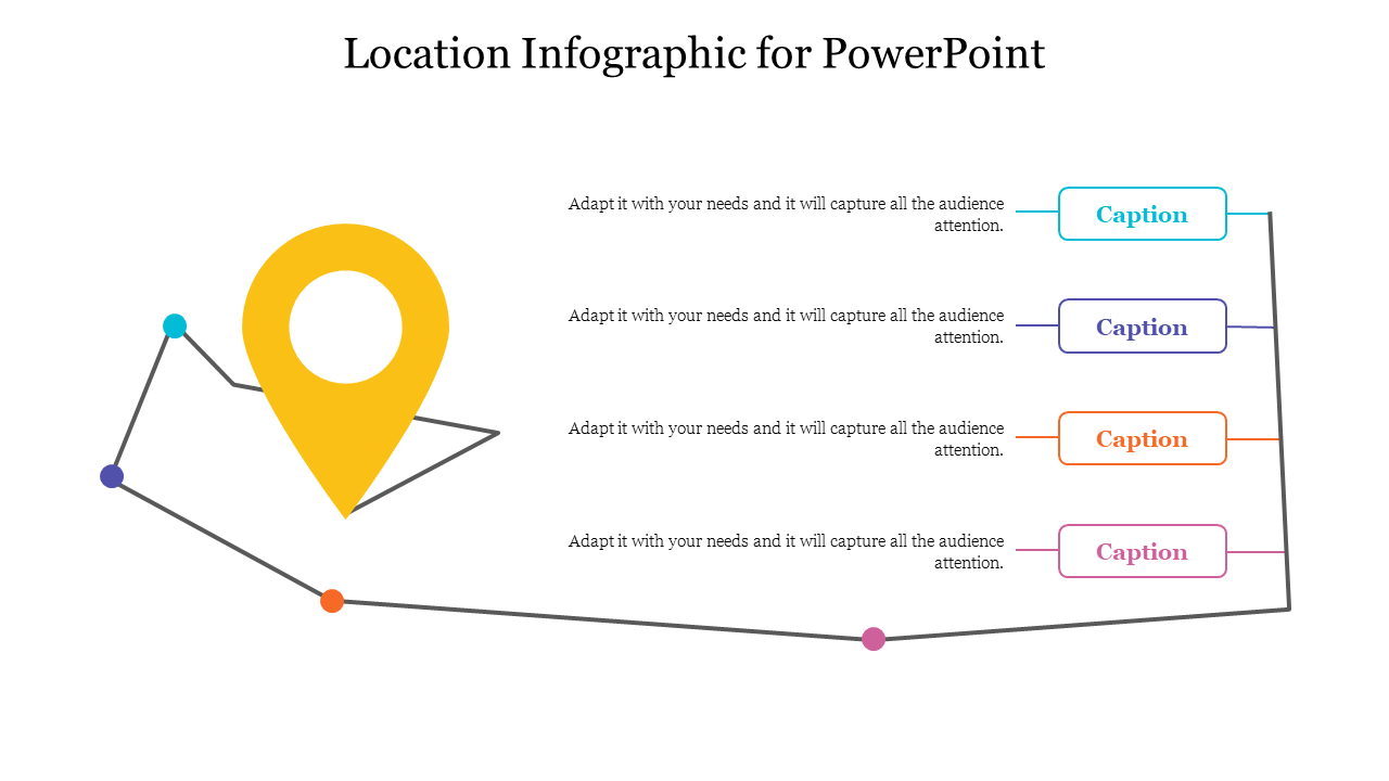 Location Infographic For PowerPoint Presentation Slides